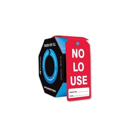 Accuform Spanish Tags By-The-Roll, Do Not Use, PF-Cardstock, 250/Rl SHTAR737